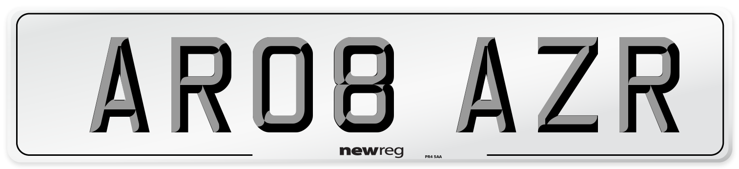 AR08 AZR Number Plate from New Reg